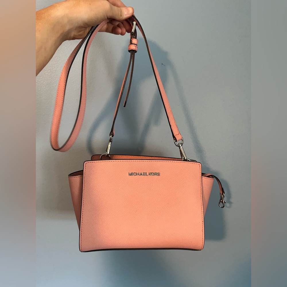 Light pink Michael Kors over the shoulder purse